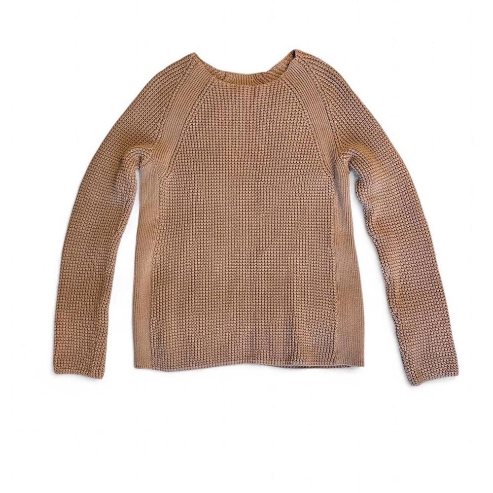 Vince 100% Cotton Chunky Knit Sweater XS Neutral Minimalist